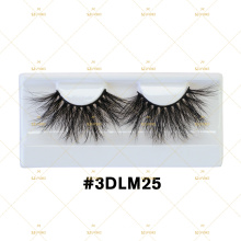 NO MOQ 3D DRAMATIC 25MM MINK LASHES 3DLM BIG LONG FUR EYELASHES WITH DIAMOND SHAPE MAGNETIC GIFT BOX